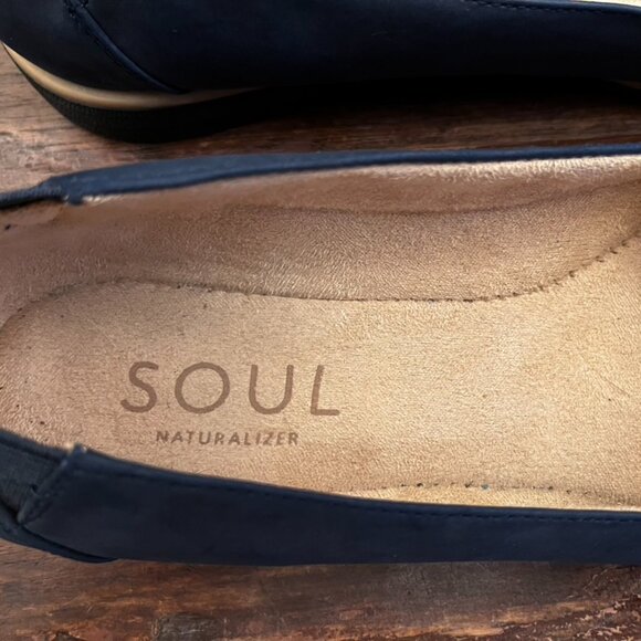 SOUL Naturalizer Idea Ballet Flat - Free Shipping | DSW SOUL Naturalizer Women\'s Idea Ballet Flats Navy Blue Suede Sz 10 NWOT
